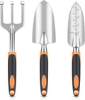 Gardening Tools Heavy Duty Gardening Hand Tools Garden Tool Set Ideal Gardening Gifts for Women Mom Men(Orange 3PCS)