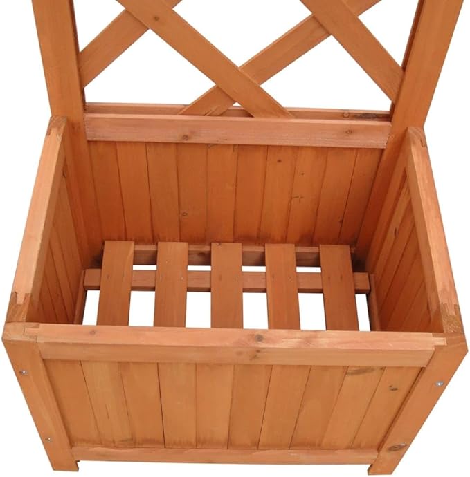 Trellis Planter Gardening Box Patio planters Standing Planter Garden beds Outdoor Suitable for Courtyard Orchard Arboretum Nursery 1' 4 x 11.8 x 4' 5