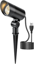 HIBOITEC 1 Pack 30W Outdoor LED Spot Lights 120V Plug in Flag Pole Light 3000LM 3000K Warm White Waterproof Landscape Spotlight for Yard Garden Tree Statue 5.9 FT Cord with Plug