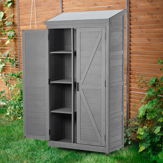 Sturdy Outdoor Raised Garden Bed for Vegetables Flowers and Herbs – Easy Assembly Wooden Planter Box with Solid Construction (Outdoor Storage Cabinet)