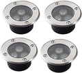 4PCS Underground Light LED - 3W Outdoor Spotlight Ultra-Thin Recessed Patio Floor Light IP67 Waterproof Landscape Lights Built-in Floor Lamp/for Outdoor/Sidewalk/Garden(Red12V)
