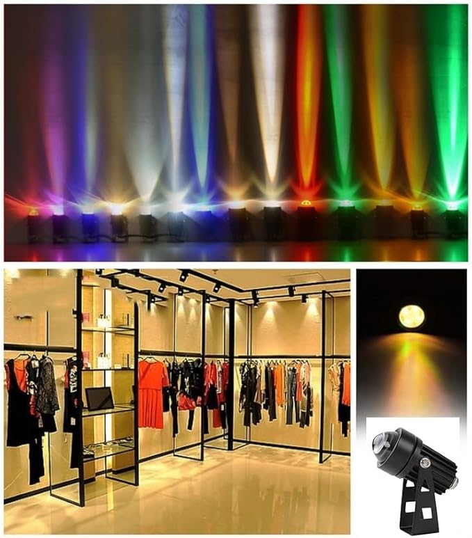 2pcs Led Spot Lights - Spotlight Led Beam Light 5W Outdoor Wall Lamp Landscape Lighting IP65 Waterproof LED Spotlight Narrow Beam Spotlight for Garden Courtyard Landscape Lighting(Yellow12v)