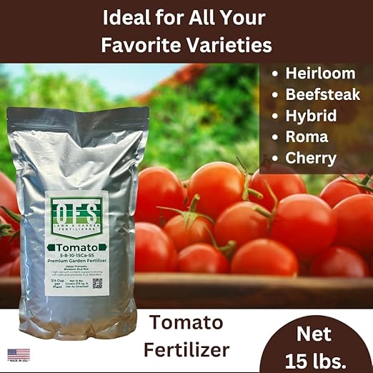 OFS Lawn &amp Garden Tomato Fertilizer 5-8-10 Premium Garden Plant Food 15 lbs High Calcium Formula