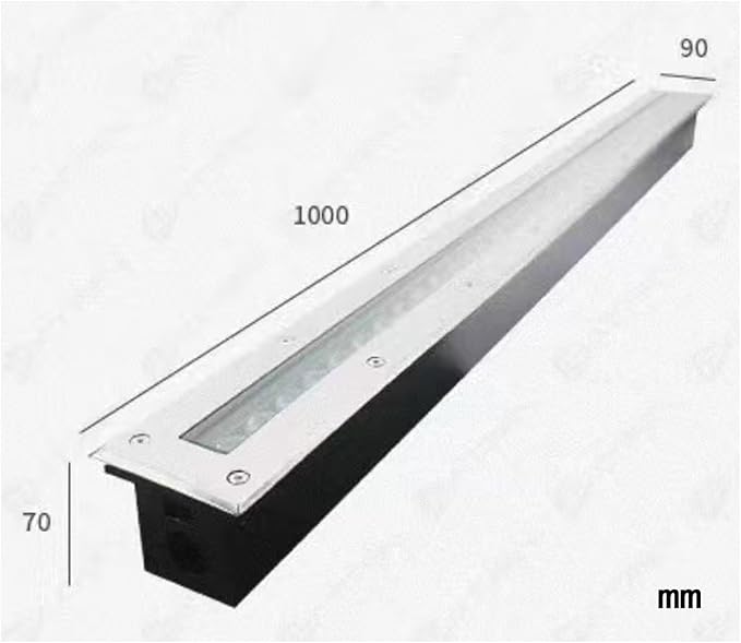 Rectangular Ground Landscape Light - Outdoor Spotlight AC 220V Long Strip Underground Lights IP67 Waterproof Recessed Garden LED Spotlight for Villas Patio Deck Lawn Landscape Lighting