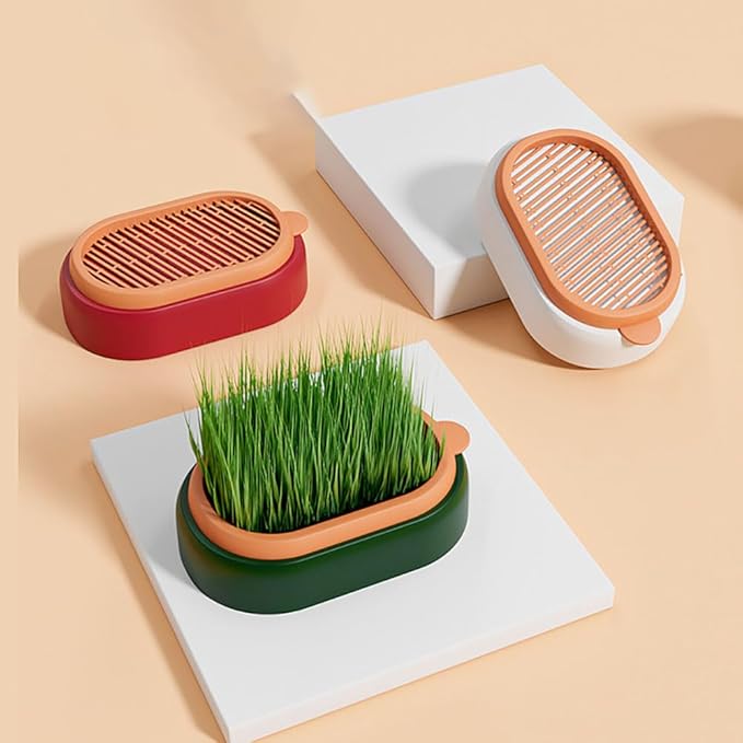 3pcs Indoor Hydroponic Growing Kit and Germination Trays for Catsk Plant Germination Trays