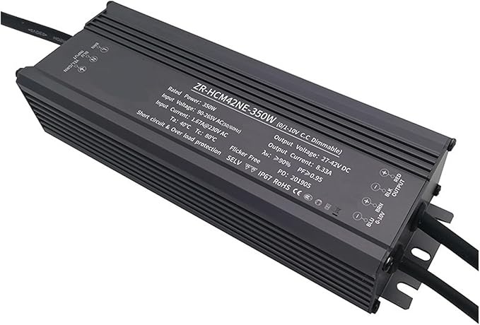Plant lamp 0-10V dimmable Power Supply 300-600W Constant Current Waterproof Drive Power Supply high Pole lamp PWM dimmable Power Supply(350W)