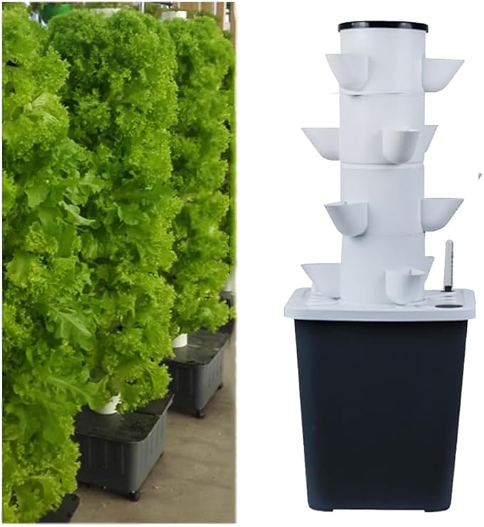 Tower Garden Hydroponic Growing System 15/20/25/30 Holes Hydroponic Growing System Vegetable Planting Equipment for Indoor Home Balcony20holes