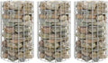 Gabion Raised Bed Set of 3 Circular Galvanized Steel Planter 11.8 x 19.7 in Rust-Resistant Outdoor Garden Bed for Patio Balcony Yard Easy Assembly with Pliers