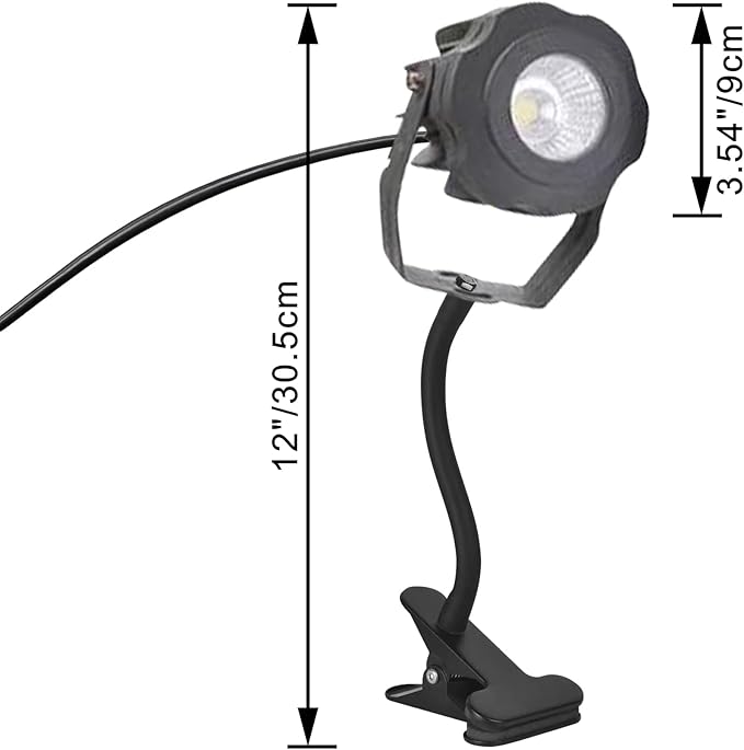 Kiven IP65 Waterproof LED Landscape Up Down Light LED Decorative Spotlight Lamp with Plug-in Cord and Timer for Indoor Outdoor Plants Advertising Board (10W Cool White)