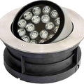 Adjustable LED Buried Light - 24V Outdoor Spotlight IP67 Waterproof Outdoor Buried Lights Ground Landscape Lights Rotation Spotlight Beam Light Outdoor Floor Lamp(Green Light12W)