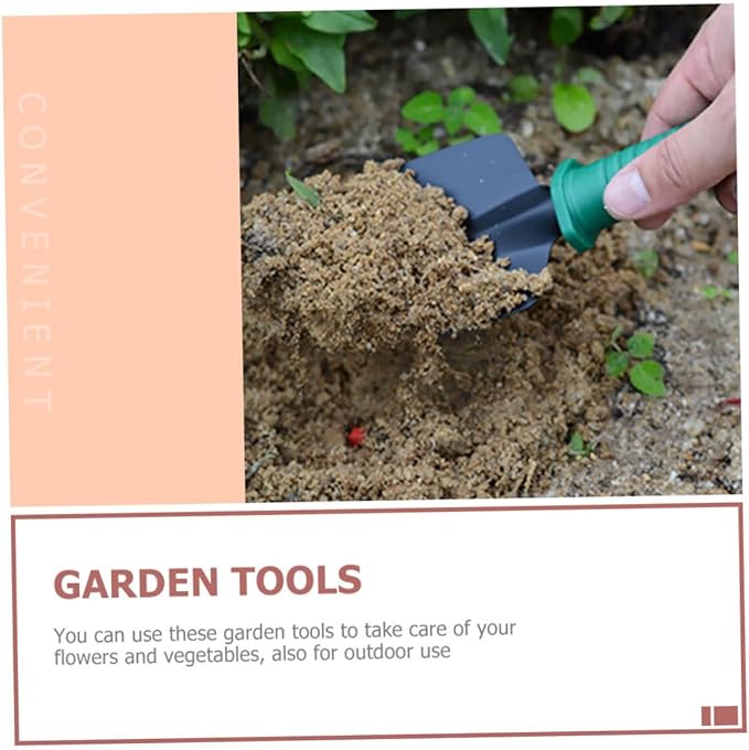 ibasenice 5pcs Gardening Tool Set with Shovel Rake and Pruning Shears in Portable Carrying Case for Planting and Landscaping Tasks