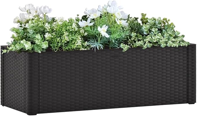 Garden Raised Bed PlanterGarden BedGalvanized Raised Garden BedPlanter Raised bedsGalvanized Planterwith Self Watering System Anthracite 39.4x16.9x13