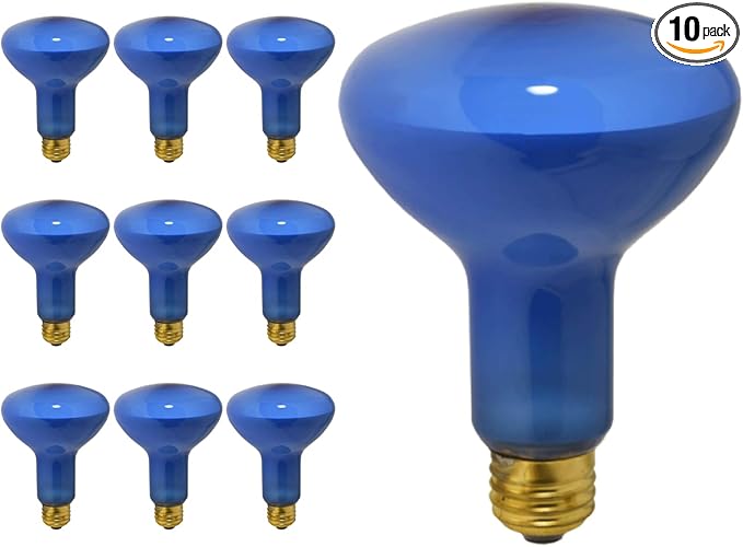 GoodBulb 75W Plant Grow Light Bulb | Blue Grow Light | R30 Shape &amp E26 Base | High Output Grow Light | Ideal for Indoor Plants Seeds Veg and Flower | Pack of 10 Bulbs