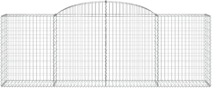 3-Piece Galvanized Gabion Basket Set 118x118x47 in Raised Garden Bed for Outdoor Backyard Patio