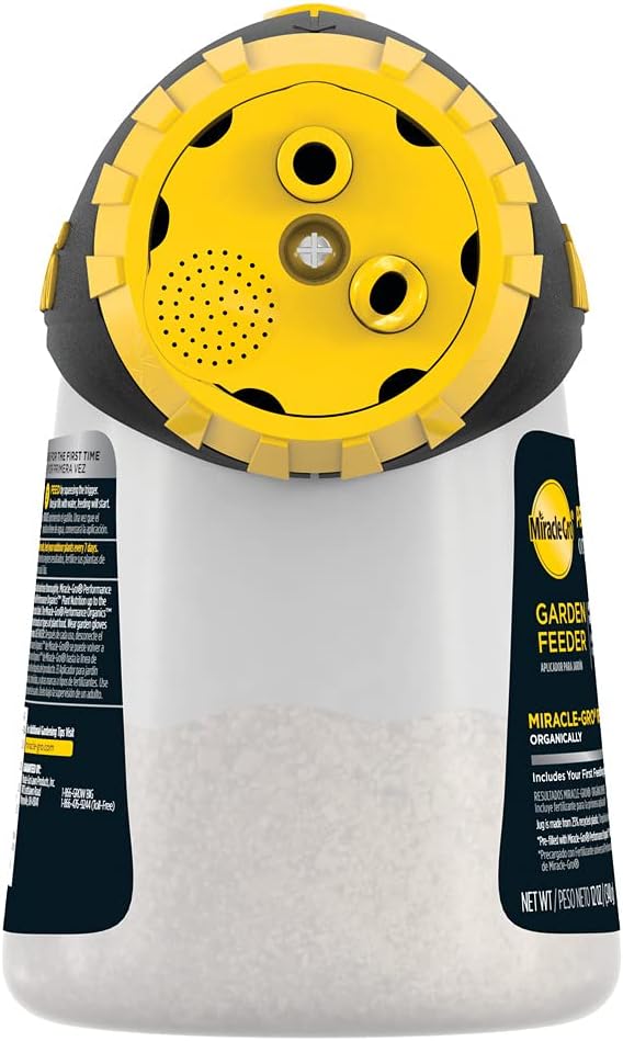 Miracle-Gro Performance Organics Garden Feeder 12 oz. - Includes First Feeding of Miracle-Gro Performance Organics Plant Nutrition Inside - Feed Vegetables Flowers and Herbs While Watering
