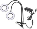 Adjustable LED Plant Growth Light Timer Dual-Head Clip Design for Indoor Plants Dimmable Brightness 5V Energy Efficient for Home Gardening