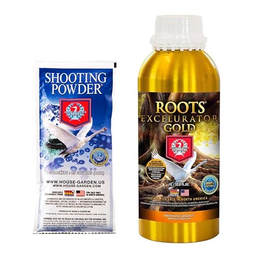 House &amp Garden Roots Excelurator 1L &amp Shooting Powder Sachet 65g Fertilizer Root Stimulator