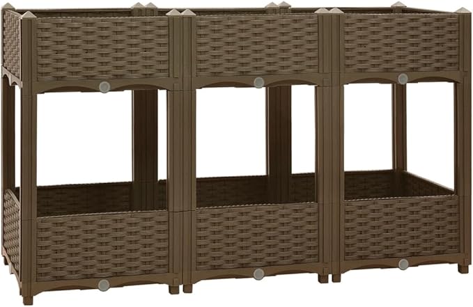 Raised BedGarden PlantersGarden PlantersGarden CenterpiecesGarden BedsRaised Beds for Growing FlowersHerbs and Fruits47.2x15.7x28 Polypropylene