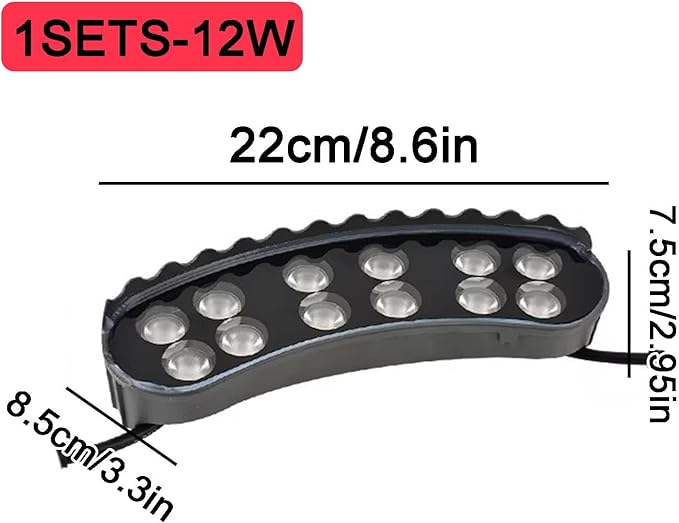 Expandable Warm Light Palm Landscape Spotlight IP67 Weatherproof for Courtyards Porches(Yellow Light1 Sets)