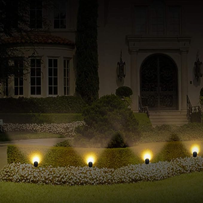 LED Landscape Lights 15W Pathway Lights DC 5V Low Voltage Spotlights Warm White IP66 Waterproof for Driveway Yard Lawn Patio Swimming Pool Outdoor Garden Lights (4 Pack)