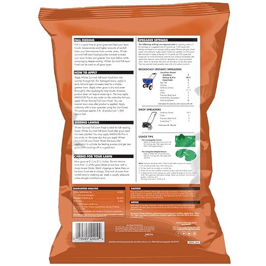 Jonathan Green (12414) Winter Survival Fall Lawn Food - 10-0-20 Fall Lawn Fertilizer (15000 Sq. Ft.)