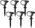 Solar Spot Lights OutdoorSolar Lights Outdoor Waterproof IP68Dark Sensing Auto On/OffSuitable for Garden Corridor Landscape Lighting and Flag Lighting. (Multicoloured 6-Pack)