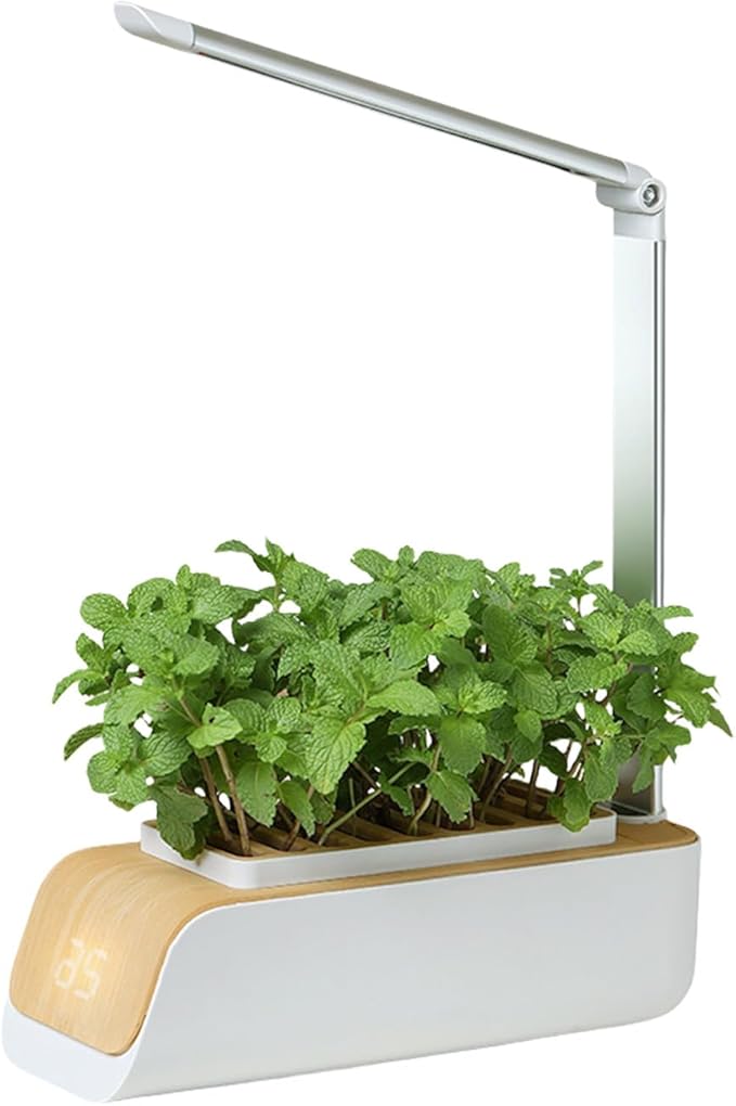 Intelligent Adjustable-Height Grow Station with 4 Light Modes &amp Hydroponic Systems for Home Farming Aluminum Alloy Hydroponic Planter
