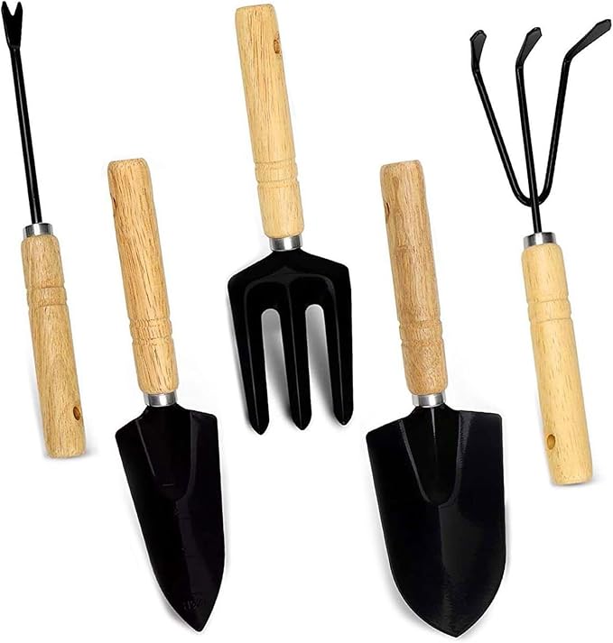 Set of 9 Garden Tools Set with A Storage Carry Bag Gardening Hand Tools Easy Handling for Outdoor Plant Care Gardening Gifts for Women Home Use