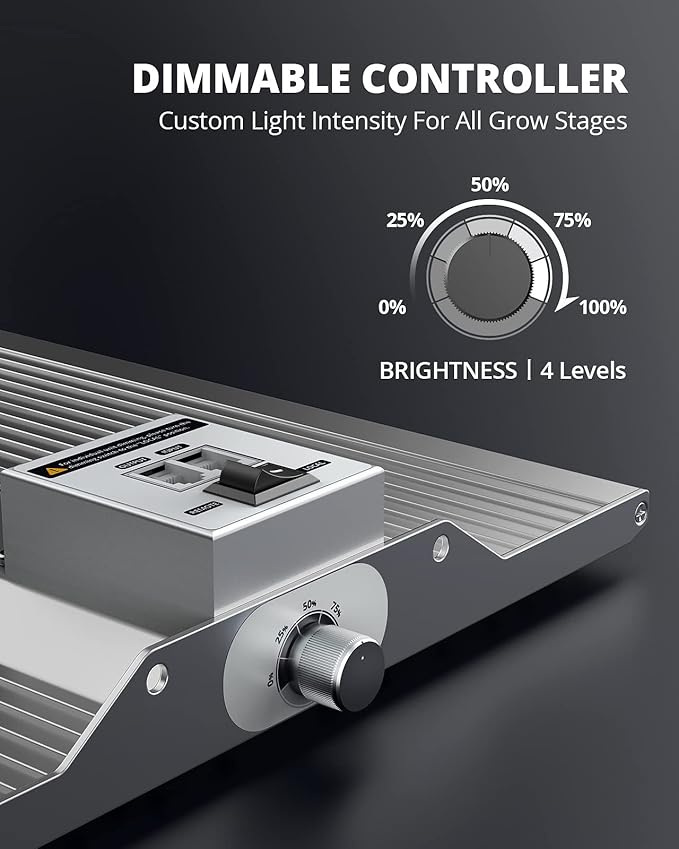 VIPARSPECTRA 2024 Upgraded XS2000 LED Grow Light with Samsung LM301B Diodes &amp MeanWell Driver Dimming Daisy Chain Full Spectrum Lights for Indoor Plants Veg and Bloom 4x2/3x3 Tent