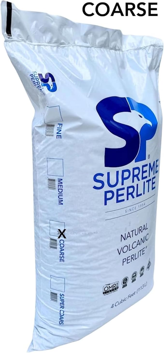 Supreme Perlite Coarse Horticultural Perlite for Potting Soil Seed Starting Propagation Organic Gardening &amp Soil Aeration 4 Cu Ft Bag