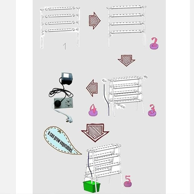 Hydroponics Growing SystemHydroponics Growing System Outdoor Started Kit for Planting Vegetables with Pump System