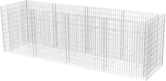 Gabion Raised Bed Baskets Cage Planter Raised Beds for Garden Balcony Patio Steel 141.7x35.4x39.4