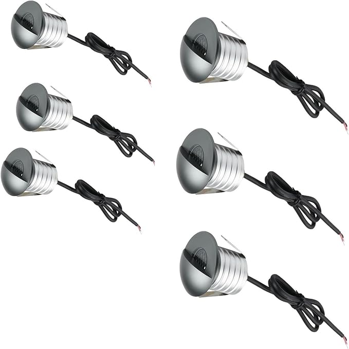 3W Mini LED Beam Spotlight Concealed Background Wall Ceiling Lamp Recessed Outdoor Landscape Lights Half Moon Anti-Glare Led Spot for Cabinets DecorateWarm White 3000k 6pcs3W