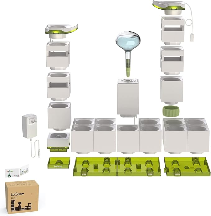 LeGrow Home Garden Enjoy The Natural Landscape Daily Automatic LED Grow Light 7 Days Watering Free Ecosystem Modular Design Fits Any Space Write [Plants NOT Included].
