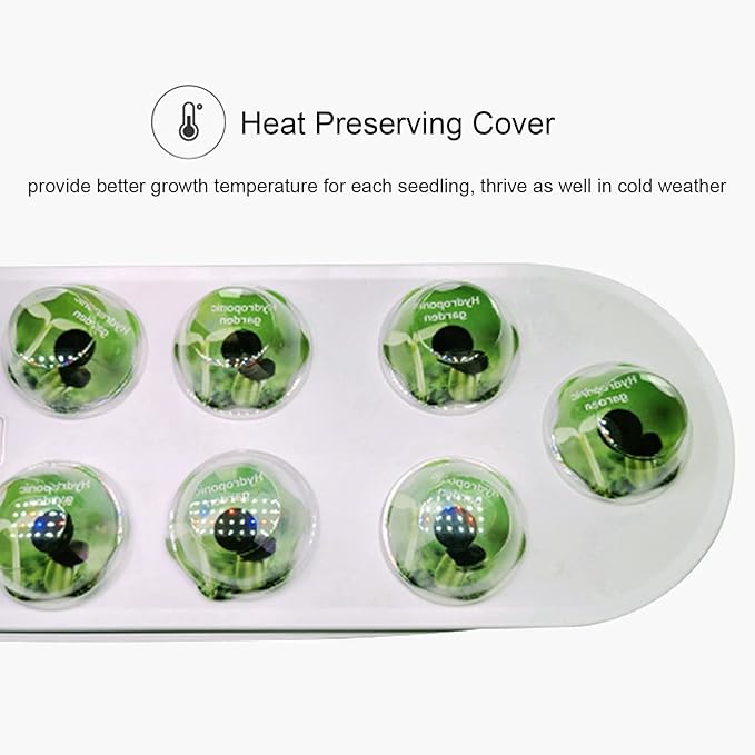 Indoor Garden Plant Germination Kit with LED Grow LightHydroponics Growing System 2.5L Water Cycle Auto Timer Height Adjustable Herb Garden Kit for Family Gardening Planter