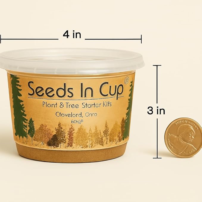 Seeds In A Cup® Custom Garden in A Box – 10-Pack Grow Kit with 50+ Vegetable &amp Herb Seed Options Complete Indoor/Outdoor All-in-One Gardening Starter for Beginners Families &amp Food Love