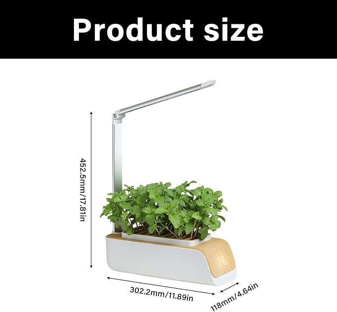 Intelligent Adjustable-Height Grow Station with 4 Light Modes &amp Hydroponic Systems for Home Farming Aluminum Alloy Hydroponic Planter