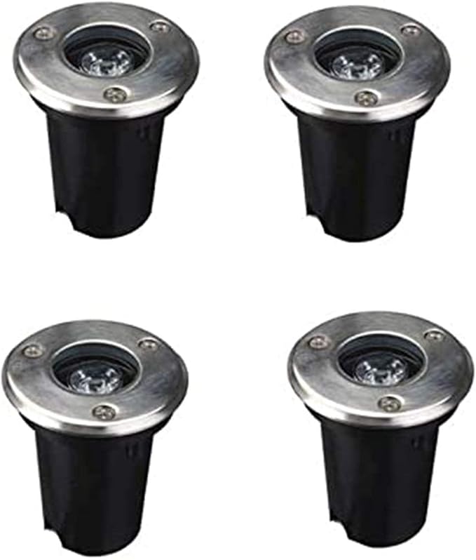 4PCS Underground Light LED 85-265V Landscape Lights IP67 Waterproof Path Light Underground Light LED Landscape In-ground Well Lights Decorative SpotlightBlue-1W