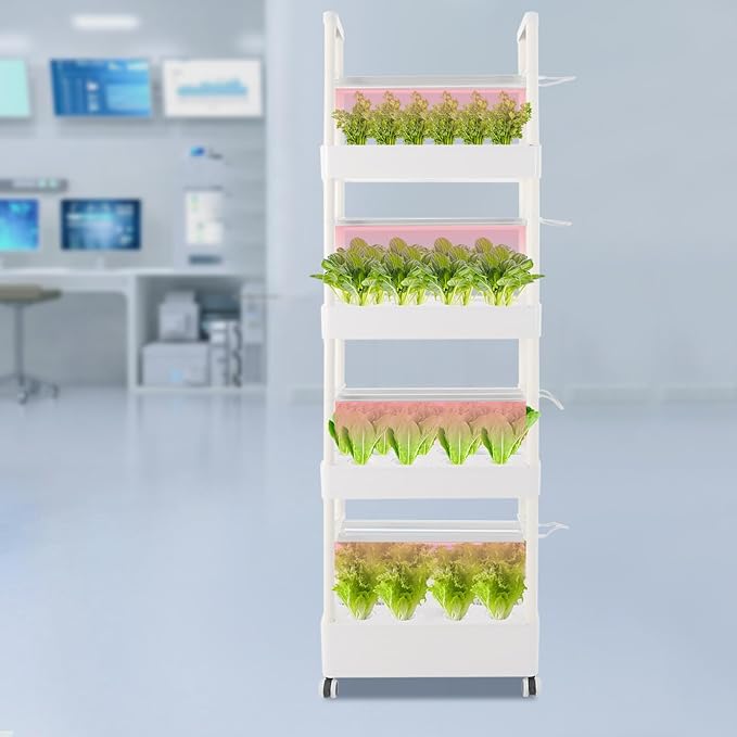 Hydroponics Growing System Kit Vertical Indoor Garden with LED Grow Light Indoor Gardening System for Vegetable Fruit Herb