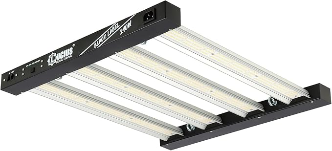 Lucius 240W LED Grow Light with LM281B Diodes 2.9 µmol/J High Efficiency Dimmable 4-Bar Light with 1200 Diodes Full Spectrum Plant Grow Lamp for Indoor Plants Seeding Veg Bloom 120/240/277V