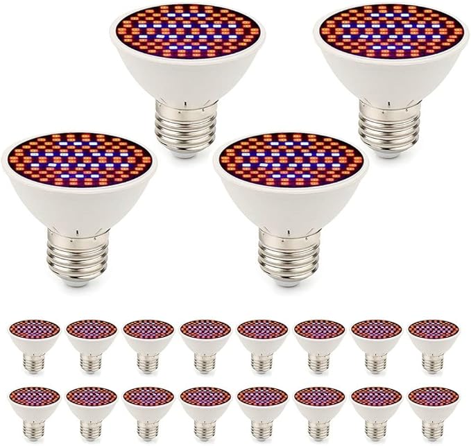 Luopan Indoor Lighting 20pcs/Lot AC85-265V 60LEDs 106LEDs Grow Light E27 Phyto Lamp Indoor LED Plant Growing Bulbs Greenhouse Grow Tent - Limited Time Offer (Size : 60LED)