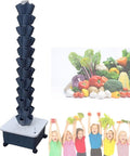 Vertical Farming Tower KitSoilless Cultivation Vertical Hydroponic Planting TowerHydroponic TowerHome/Garden/Farm/Greenhouse Vertical Tower Planters Gray-12-layer