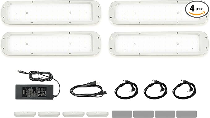 Vego Garden Grow Lights for Indoor Plants Full Spectrum LED Grow Light with Customized 5 Modes for Seed Starting Leafy Herbs Fruits &amp Microgreens 4 Packs