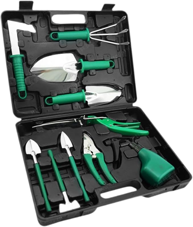 Garden Tools Set Gardening Hand Tools Ergonomic Handle Shovels Yard with Storage Tote Bag Utility Tools for Lawn Agricultural 5Pcs 29x19x7cm(10pcs 38x28x7cm)