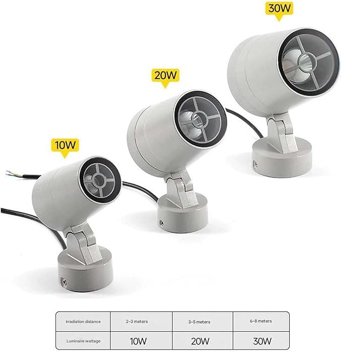 LED Beam Spotlight - COB Lawn Projector Tree Light Outdoor Ground Landscape Lights Recessed Spotlights for Hotel Courtyard Garden(B-Warm White10WAC220V)