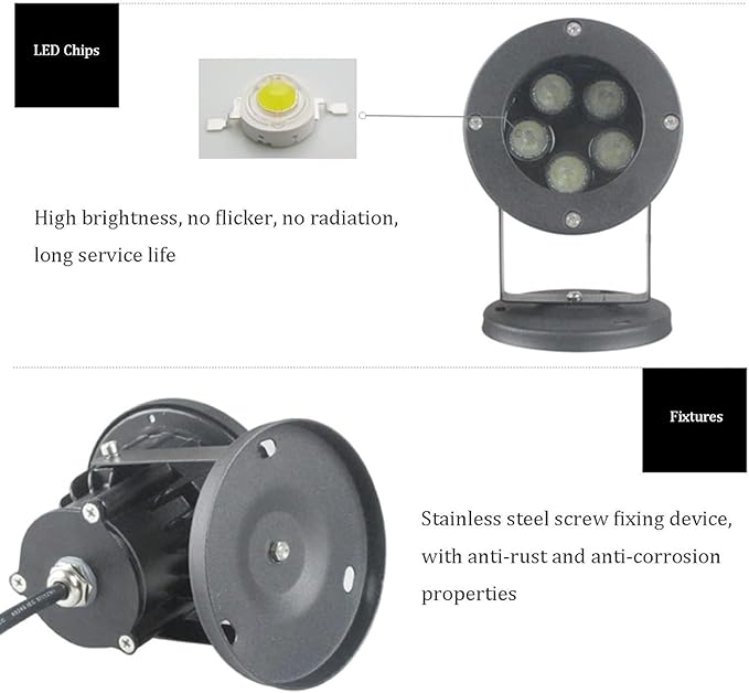 Outdoor Landscape Spotlights IP67 Waterproof Outdoor LED Spotlight - Spotlight Led Beam Light Long Distance Irradiation Narrow Beam Lamp AC 90-260V LED Outdoor Floodlig