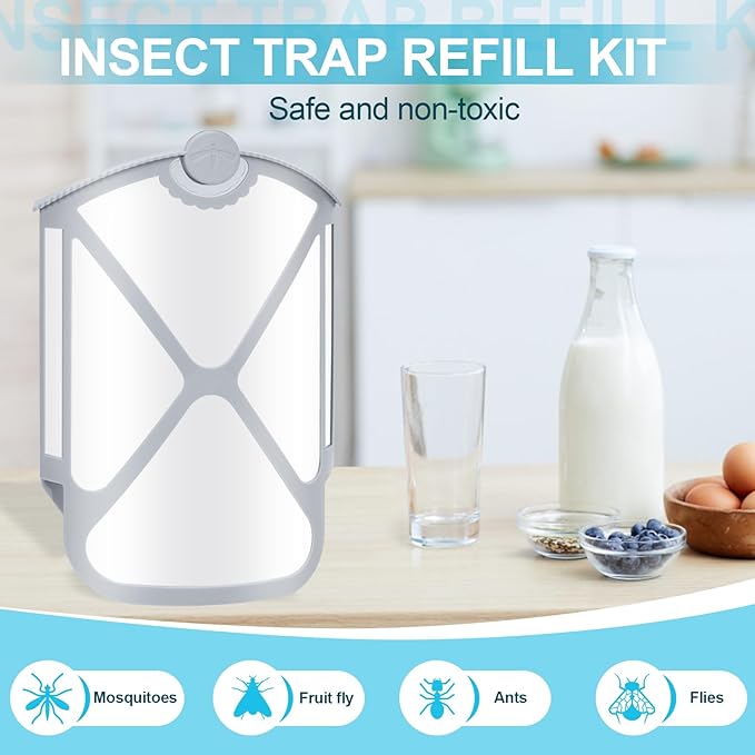 Flying Insect Trap Refills &amp 16 Cartridges Compatible with M364A Refill (16 Cartridges)