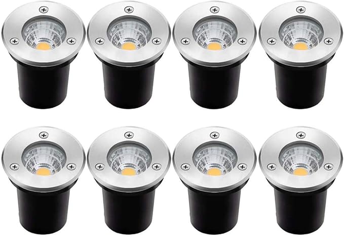 Wall Sconces Landscape Lights Led Well Lights Ground Lights Ip67 Waterproof Low Voltage Landscape Lighting Spotlight for Driveway Deck Step Garden Outdoor Light