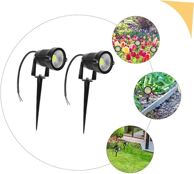 2pcs Decorative Lawn Led Light Energy-Saving In-ground Garden Spotlights for Outdoor Landscape Charming Atmosphere for Pathway