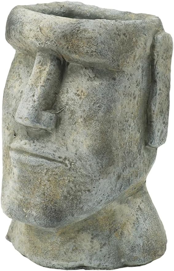 5x5.5x9 Easter Island Cement Planter